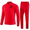 CR Flamengo Quarter Zip Tute Felpe da Allenamento 2023-24 Rossa per Uomo